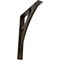 Ekena Millwork Galveston Wrought Iron Bracket, (Triple center brace), Antiqued Brass 2"W x 12"D x 15"H BKTM02X12X15TGLABS - alternate 1